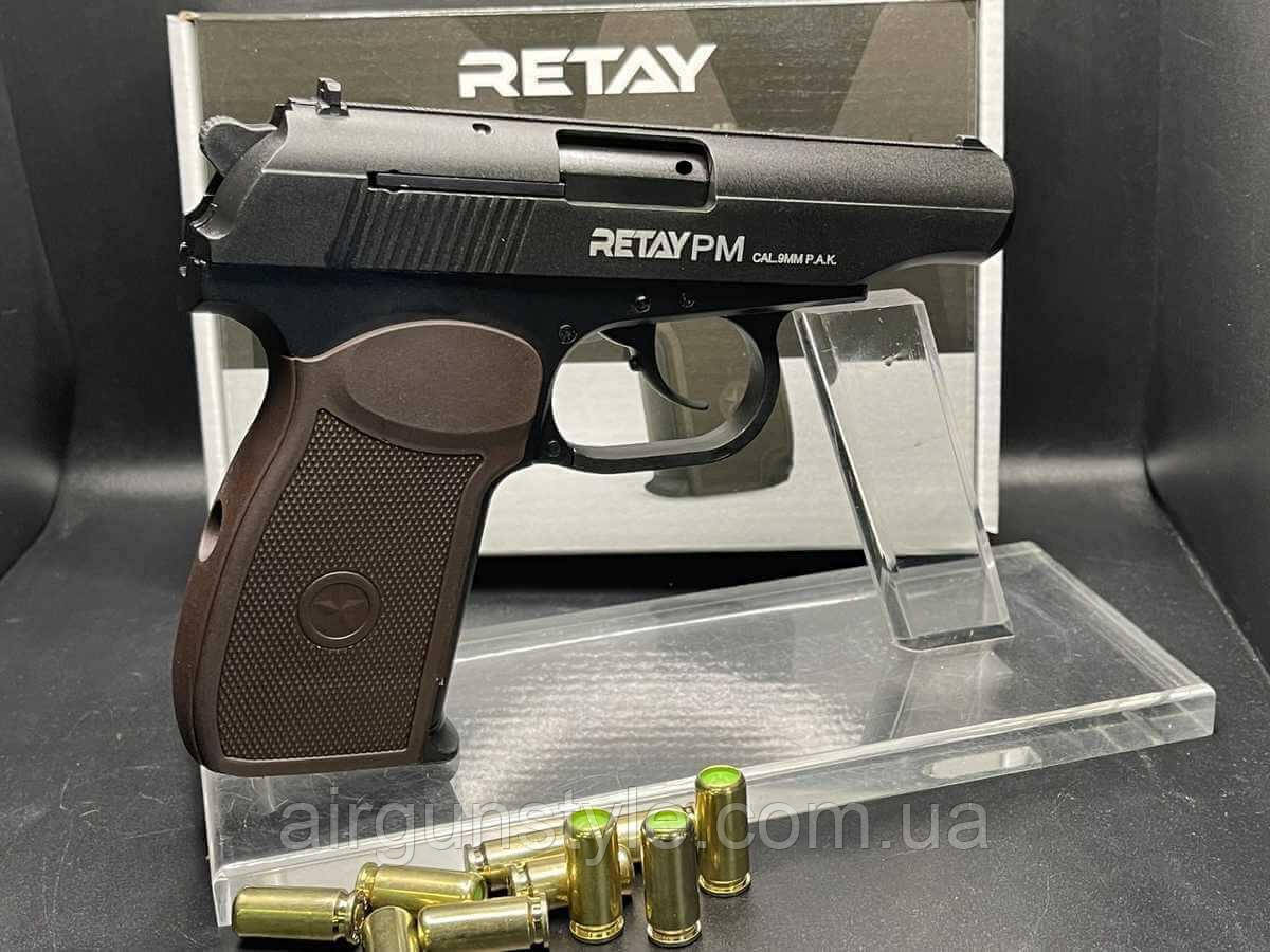 Стартовий пістолет Макарова Retay PM 9мм (Black) пугач пістолет ПМ ...