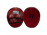 Лапы боксерские TITLE Boxing Blood Red Leather Punch Mitts