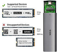 Кишеня для SSD M.2 NVMe Enclosure SSK SHE-C327 Type-C USB 3.1 OEM, фото 4