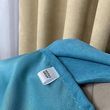 Штори мікровелюр Дует №450 бірюза-беж, фото 2