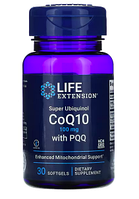 Life Extension, Super Ubiquinol суперубихинол коензим Q10 с пиролохинолинхином PQQ, 100 мг, 30 капсул