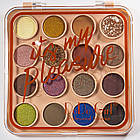 Палетка тіней для повік DoDo Girl 16 відтінків D3204 № 02 коричнево-золотисті, фото 2