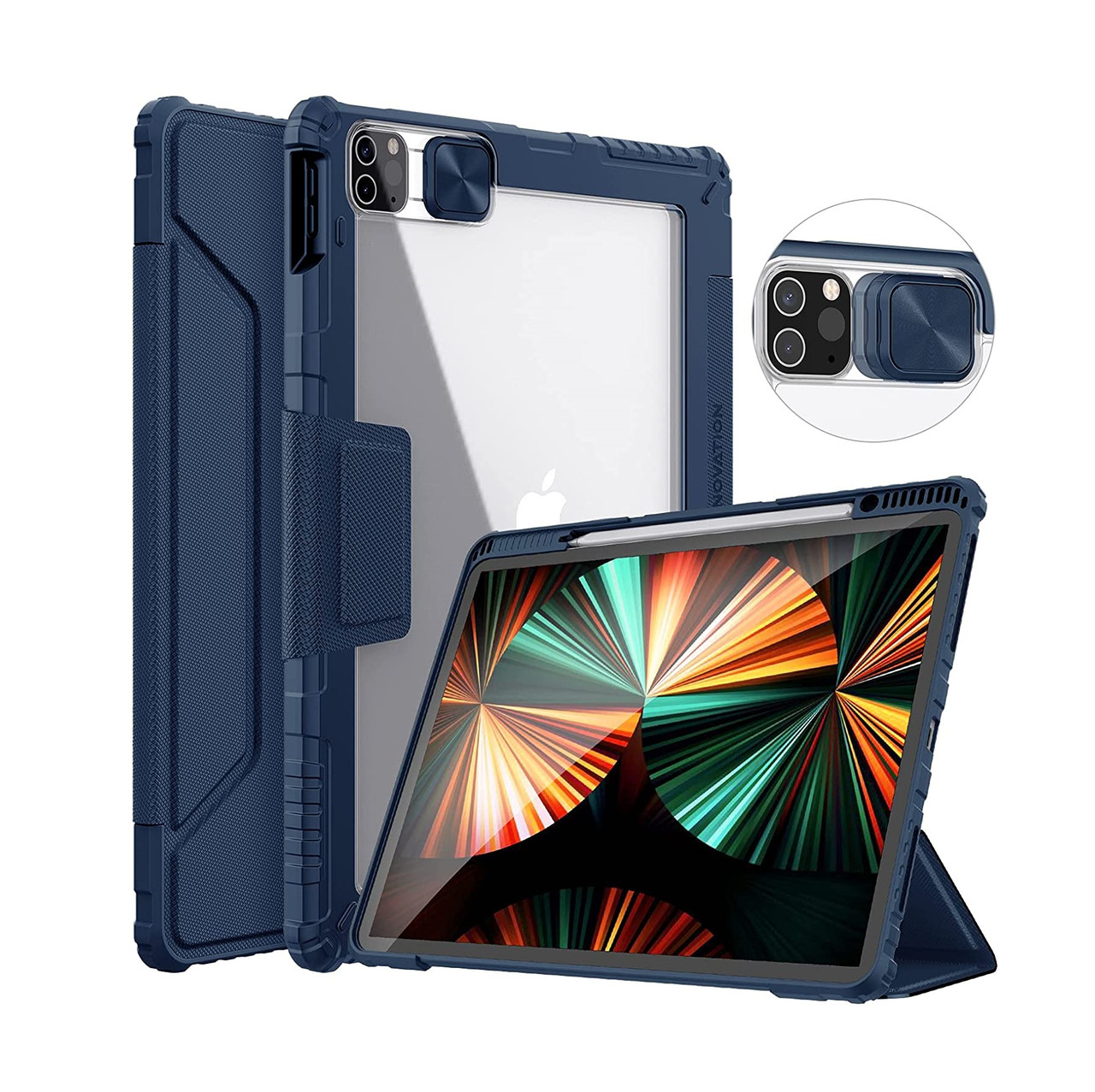 Чохол книжка Nillkin Bumper Leather Case для планшета Apple iPad Pro 12.9" 2018 / 2020 / 2021 / 2022 Blue