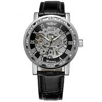 Часы наручные Winner 8012C Diamonds Automatic Black-Silver