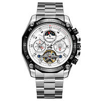 Часы наручные Forsining 6913 Silver-White-Black