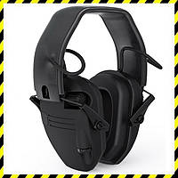 Активні стрілкові Навушники для військових, ЗСУ, полювання Perfect Shooter Чорні (ПРЕДОПЛАТА)