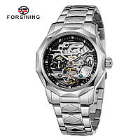 Часы наручные Forsining 8240 Silver Black