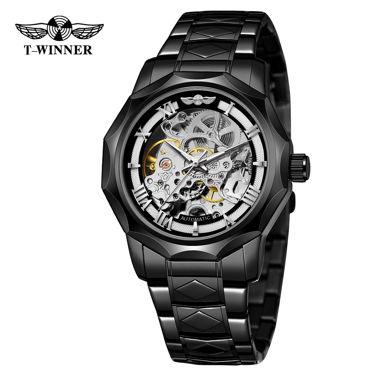 Годинник наручний Forsining 8249 All Black, фото 1