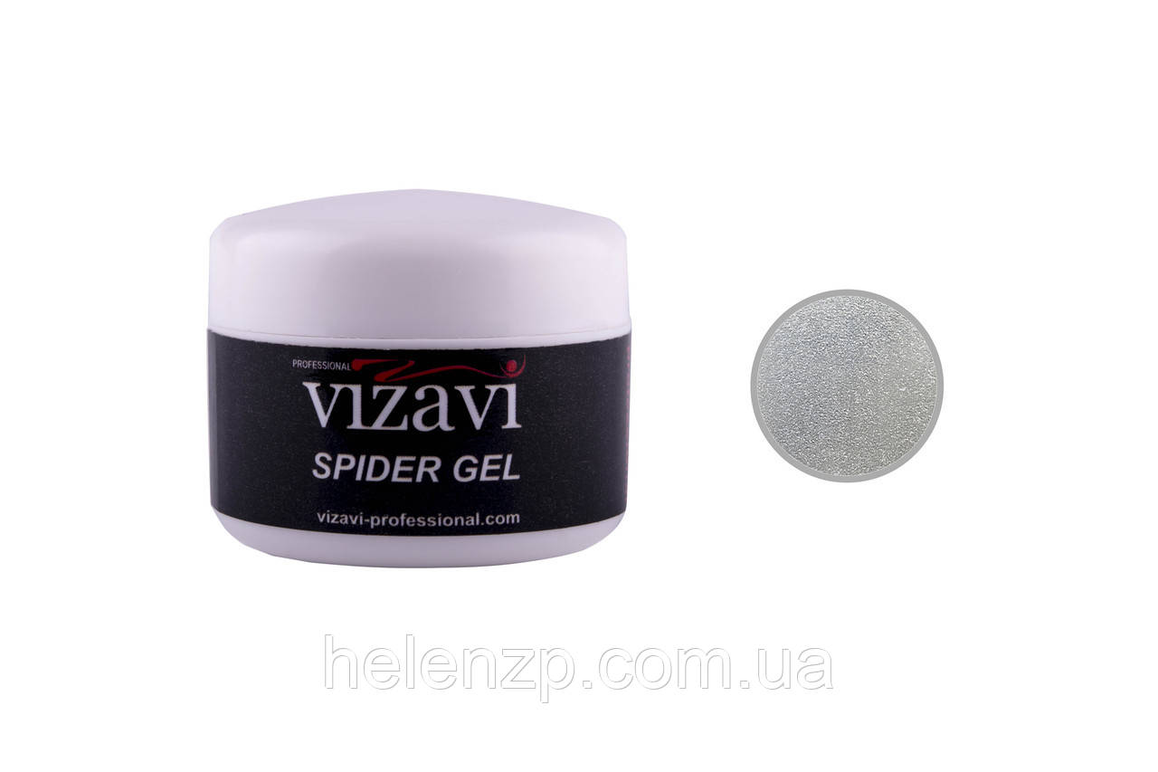 Гель-фарба Павутинка Vizavi Professional Sticky gel Paint 05, колір срібло, 5 г