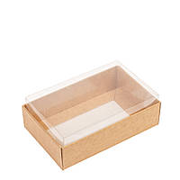 Коробка 95х60х30 для пряника з ПВХ кришкою, крафт