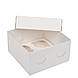 Коробка 165х165х90 (на 4 капкейка) з вікном, біла, фото 2