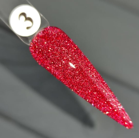 Гель лак для нігтів Sweet Nails світловідбиваючий червоний №3 8мл