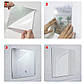 Прямокутне акрилове дзеркало наклейка самоклейні 27*42 см, фото 2