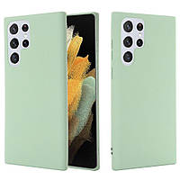 Защитный чехол Deexe Silicone Case для Samsung Galaxy S22 Ultra - Green