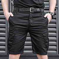 Стильные молодежные мужские тактические шорты "Tactical" черные - S