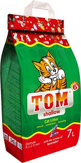 Наполнитель для кошачьего туалета Том №6 мелкий с лавандой Бентонитовый комкующий 5 кг