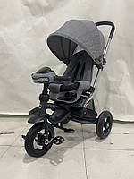 CROSSER T-350 ECO дитячий Сірий триколісний велосипед-коляска з фарою