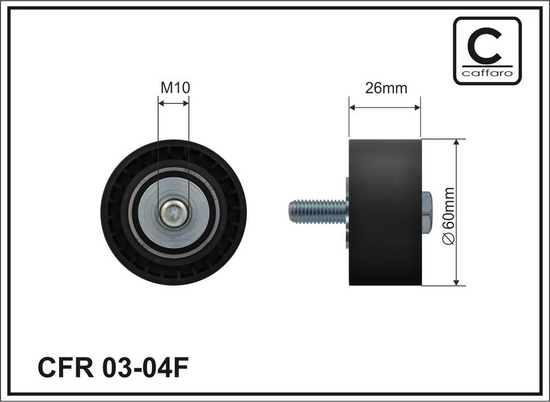 Ролик генератора паразитний Peugeot Partner 1.9D 98-affaro 03-04F, фото 1