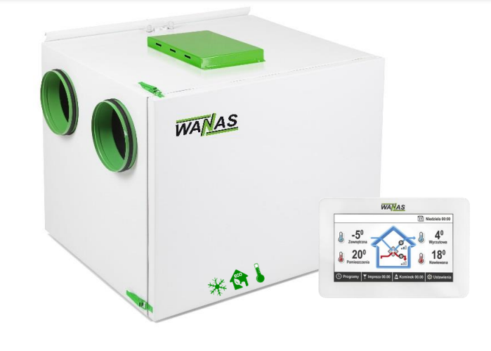 Припливно-витяжна установка з рекуперацією тепла WANAS 555 XF