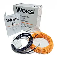 WOKS-18 Греющий кабель для теплого пола 100 Вт, 6м, площадь обогрева 0,5 - 0,8 м.кв. (Одескабель)