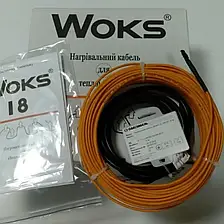 WOKS-18 Гріючий кабель для теплої підлоги 500 Вт, 28м, пощади обігрівання 2,4 - 3,5 м.кв (Одескабель), фото 4