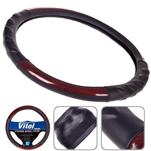 Чохол на руль "Vitol" XXL (BB 0280B/16280 B) Чорний/черн.ніт, фото 1