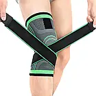 Бандаж колінного суглоба KNEE SUPPORT WN-26, Зелений / Фіксатор коліна / Наколінник еластичний для суглобів, фото 3