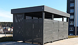 Контейнерні майданчики для огорожі сміттєвих баків, навіси для тбо/ контейнерний майданчик закритого типу, фото 2