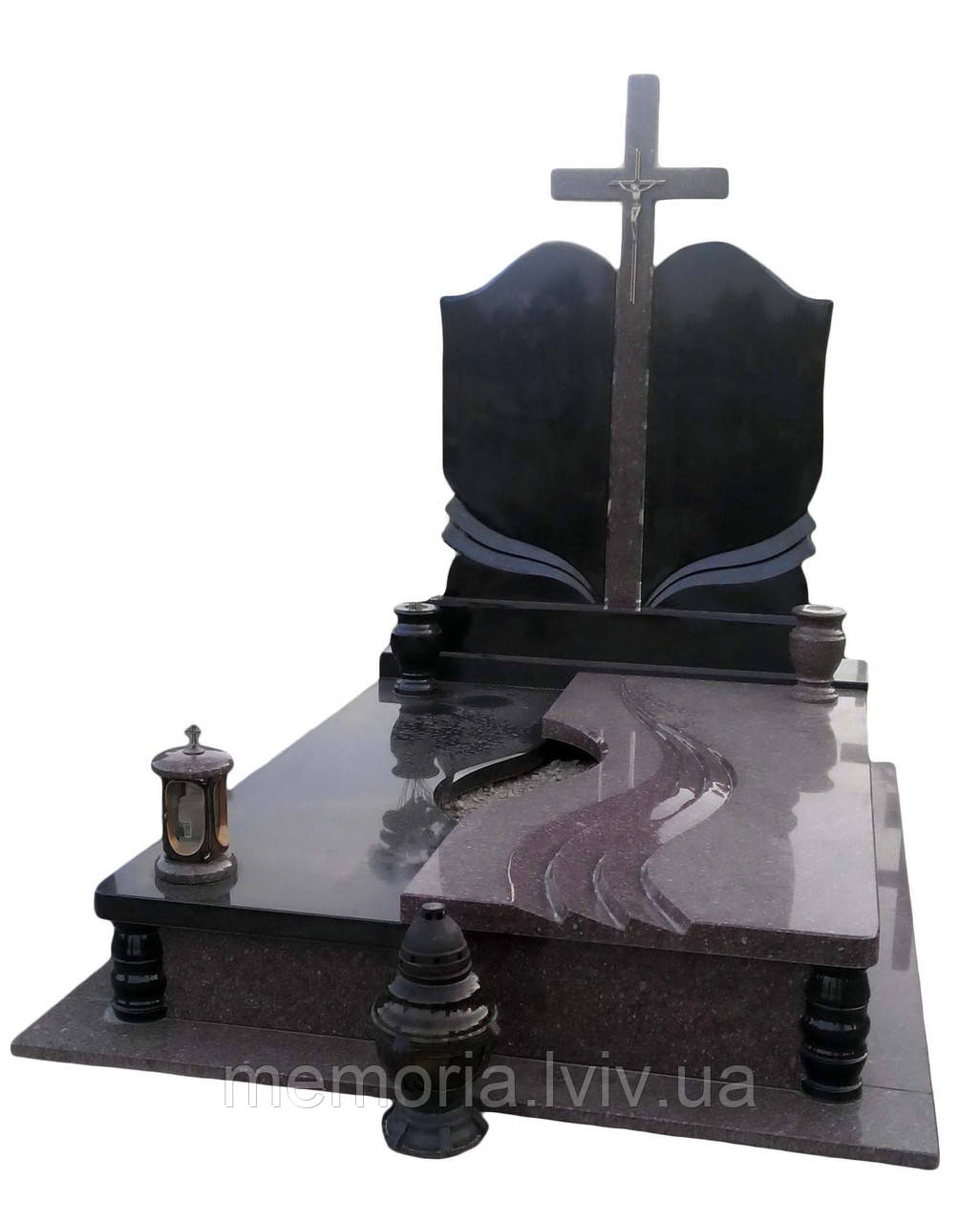Гранітний пам'ятник подвійний 2104