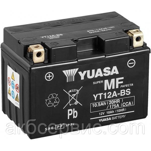 Mотоакумулятор Yuasa MF VRLA 10,5 ah YT12A-BS Аз (сухозаряджений)