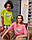 Женская хлопковая турецкая футболка с модным рисунком, розовая WP 1278, фото 2