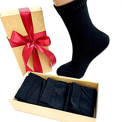 Набір чоловічі чорні шкарпетки 39-45 розмір 3 пари