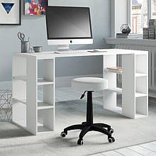 Комп'ютерний стіл ( 6 полиць ) колір Білий