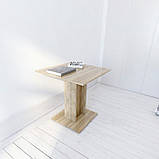 Кухонний стіл білий, сучасний маленький стіл на кухню універсальний невеликий і недорогий Білий КС-5, фото 3