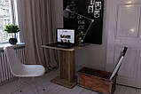 Кухонний стіл колір бетону, сучасний маленький стіл на кухню універсальний і недорогий Бетон КС-5, фото 5