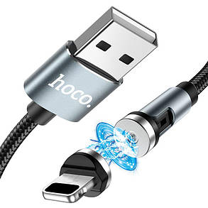 Кабель Usb Lightning HOCO U94 Universal magnetic 2.4A 1.2m Black, фото 1