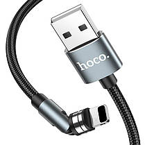 Кабель Usb Lightning HOCO U94 Universal magnetic 2.4A 1.2m Black, фото 3
