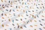 Муслін двошаровий цифровий друк "Сліди ніжок різнокольорові" № МЦ 1-030, фото 3