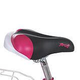 Велосипед дитячий двоколісний 14 дюймів (кошик, дзвінок, 75% складання) Profi Butterfly Y1426-1 Малиновий, фото 4