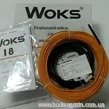 WOKS-18 Гріючий кабель для теплої підлоги 160 Вт, 8 м, площа обігрівання 0,7 - 1,0 м.кв. (Одескабель), фото 2