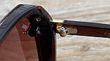 Сонцезахисні окуляри жіночі скла полароїд Fendi жовті коричневі градієнтні поляризаційні, фото 3