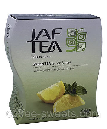 Чай JAF TEA 100г зелений лимон з м'ятою, фото 2
