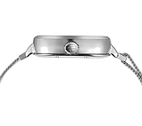 Чоловічий красивий чоловічий наручний годинник Forsining з металевим ремінцем Срібні, фото 2