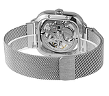 Чоловічий красивий чоловічий наручний годинник Forsining з металевим ремінцем Срібні, фото 10