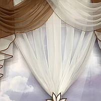 Красива фіранка дитяча ALBO 200x160 cm Коричнева (KU-176-13), фото 10