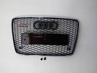Решітка радіатора стиль RSQ7 (хром, чорна) Audi Q7 2006-2015