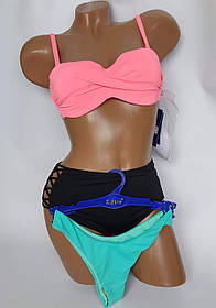 ОПТ Купальник трійка двоє плавок Z.Five 86162 пудровий на 42 44 46 48 50 розмір