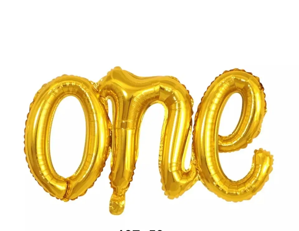 Фольговані кулі літери One золоті