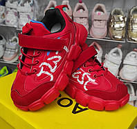 Кроссовки Деми на платформе красные для девочки мальчика 28(17,5)29(18,3)31(19,5)
