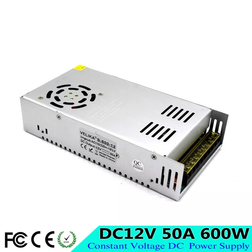 Блок живлення 12 В 50 А 600 W Metall, фото 1
